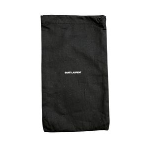 SAINT LAURENT Shiny Black Designer Cloth Dust Bag